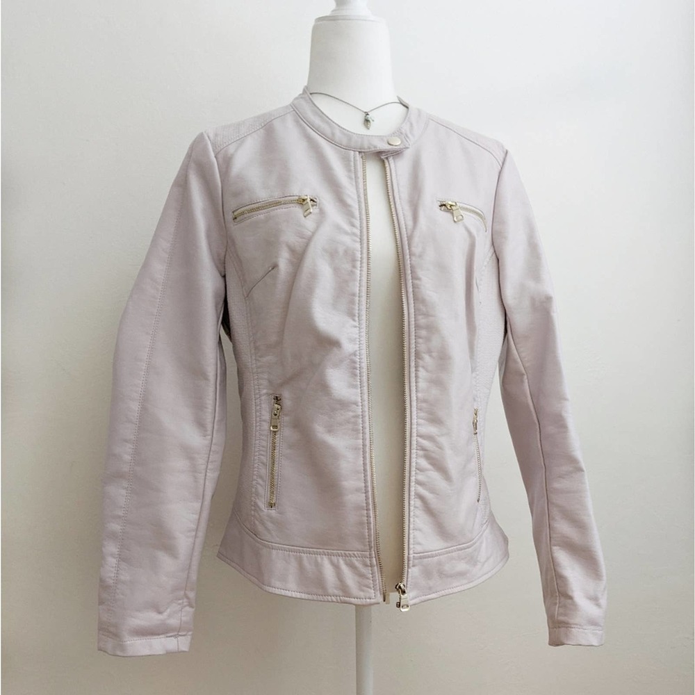 Cavalini Faux Leather Lavender Motorcycle Jacket